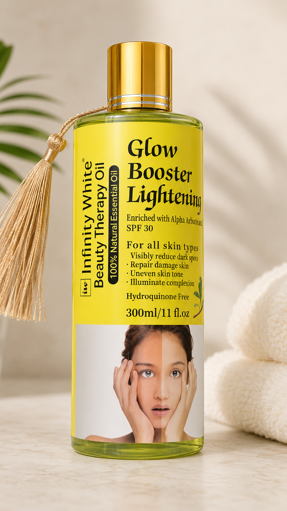 Infinity White Beauty Therapy Body Oil with Alpha Arbutin 300ml