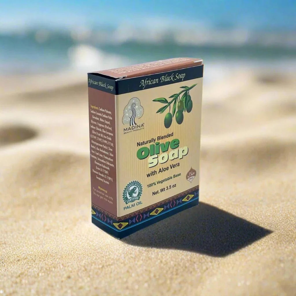 African Black Soap Naturally Blended Olive Soap with Aloe Vera 3.5oz - OUMY