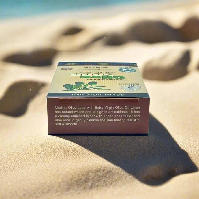 African Black Soap Naturally Blended Olive Soap with Aloe Vera 3.5oz - OUMY