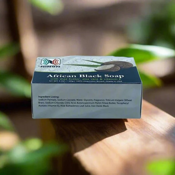 African Black Soap with Shea Butter 5oz / 140g - OUMY