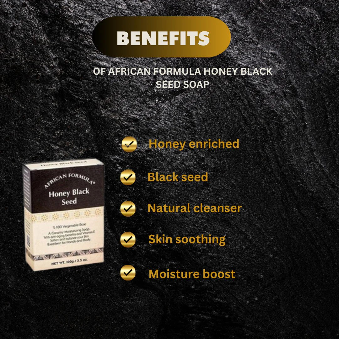 African Formula Honey Black Seed Soap 3.5 oz - OUMY
