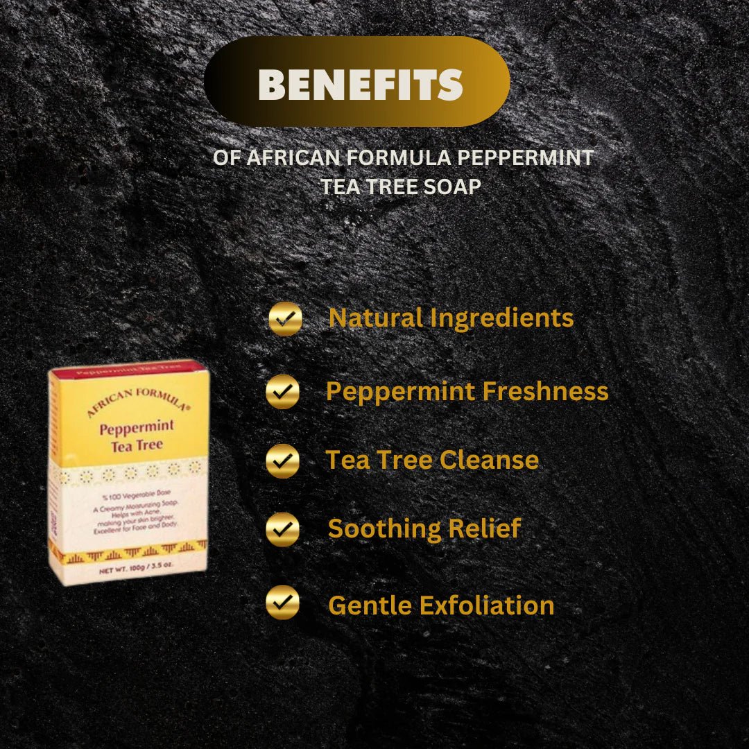 African Formula Peppermint Tea Tree Soap 3.5 oz - OUMY