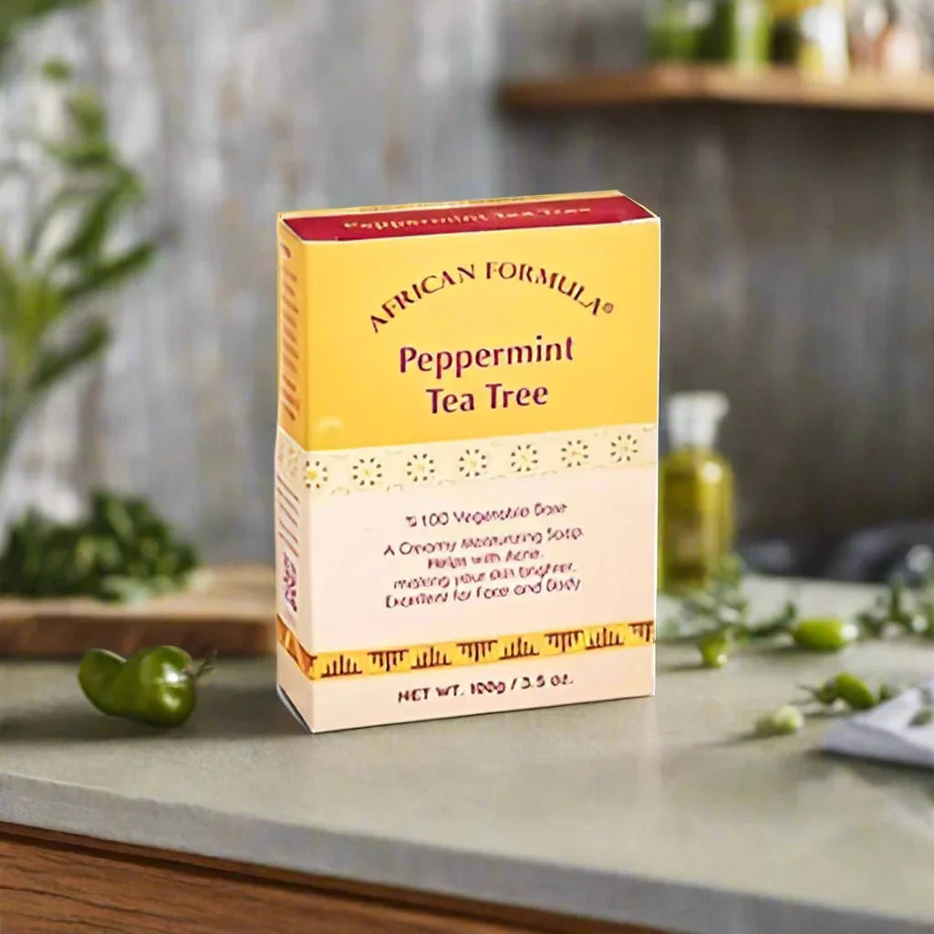 African Formula Peppermint Tea Tree Soap 3.5 oz - OUMY