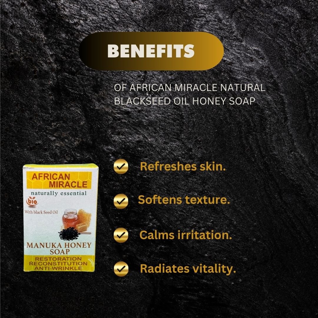 African Miracle Natural Blackseed Honey Soap 200g - OUMY