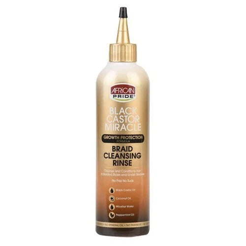 African Pride Black Castor Miracle Braid & Scalp Cleansing Rinse 12 oz - OUMY