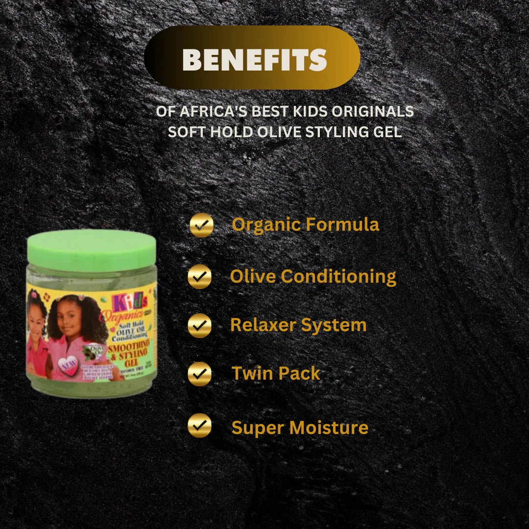 Africa's Best Kids Originals Soft Hold Olive Oil Styling Gel 15oz - OUMY