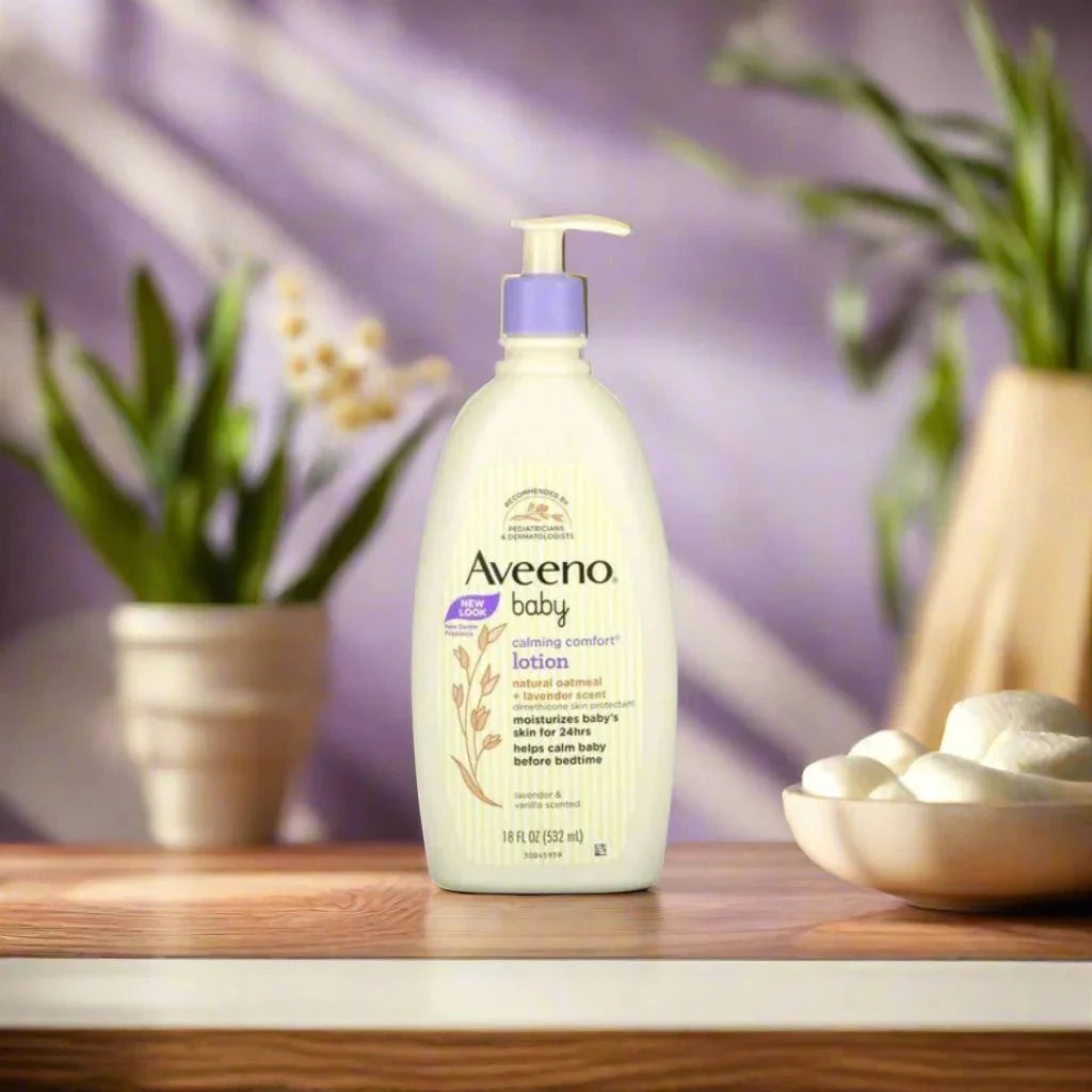 Aveeno Baby Calming Comfort Lotion with Natural Oatmeal & Lavender Scent 18oz | 532ml - OUMY