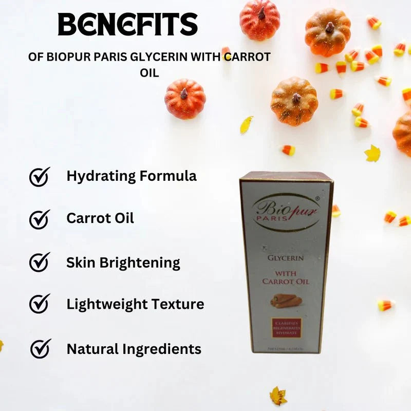 Biopur Paris Glycerin with Carrot Oil Moisturizing Care 125 ml - OUMY