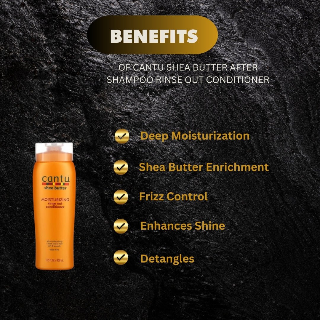 Cantu Shea Butter After Shampoo Rinse Out Conditioner 13.5 oz - OUMY