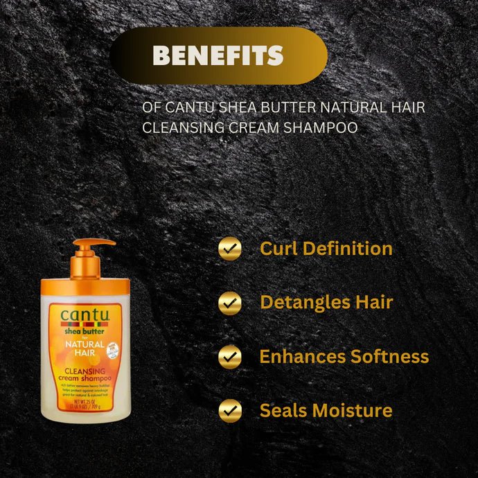 Cantu Shea Butter Natural Hair Cleansing Cream Shampoo 25 oz - OUMY