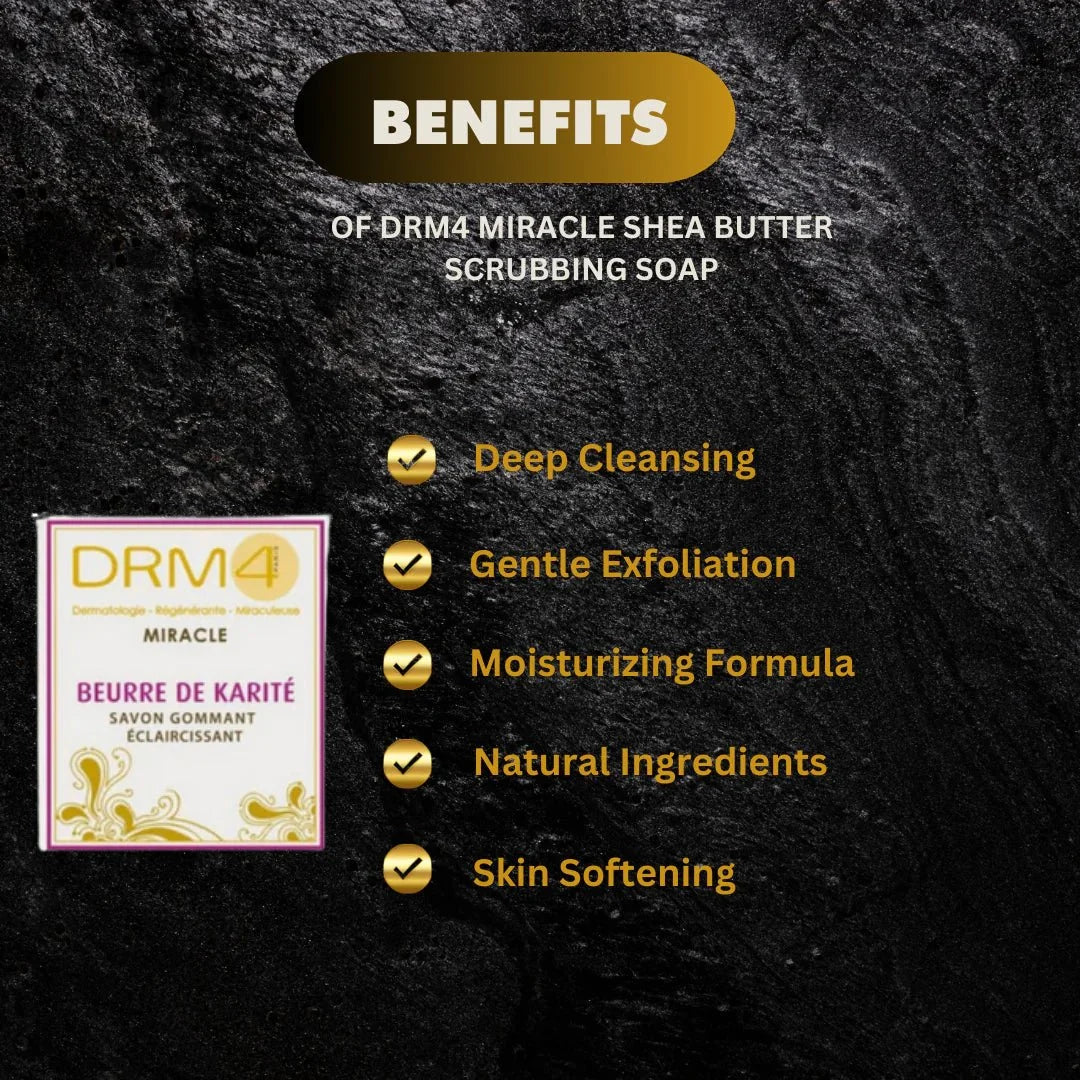 DRM4 Miracle Shea Butter Cleansing Soap 7oz - OUMY