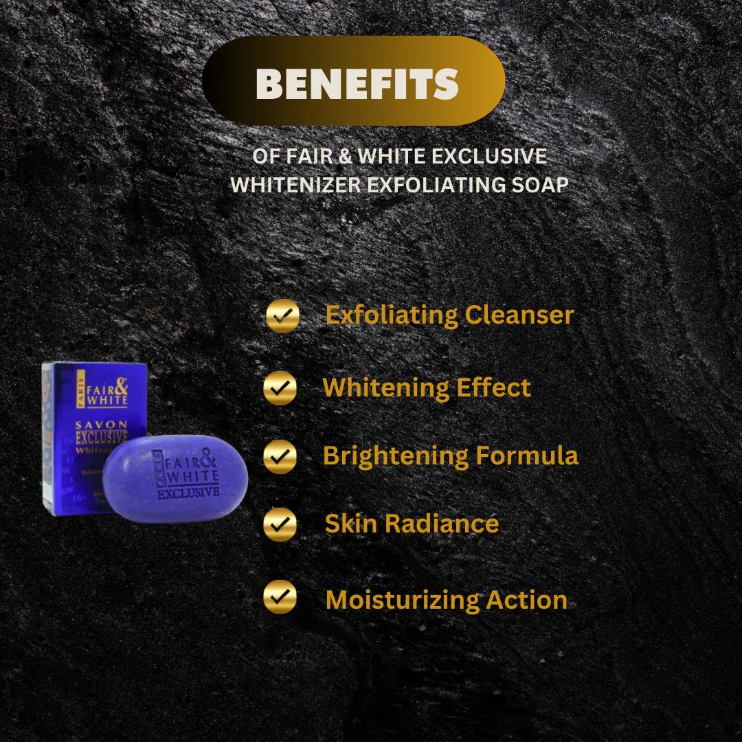 Fair & White Exclusive Soap with Apricot Seed Powder 7 oz - OUMY