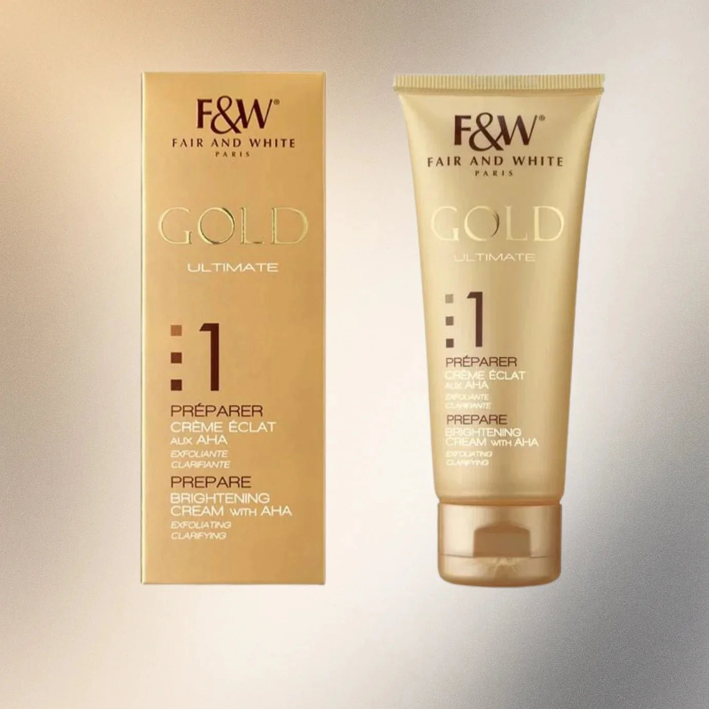 Fair & White Gold 1 Radiance Night Cream with AHA 2.54 oz - OUMY