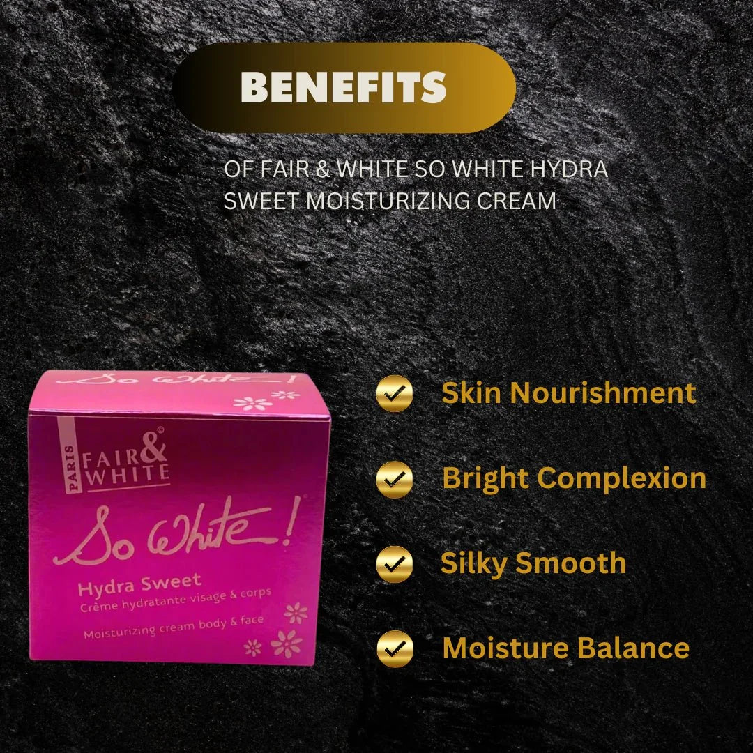 Fair & White Hydra Sweet Moisturizing Cream 400ml – Daily Hydrating Body Cream - OUMY