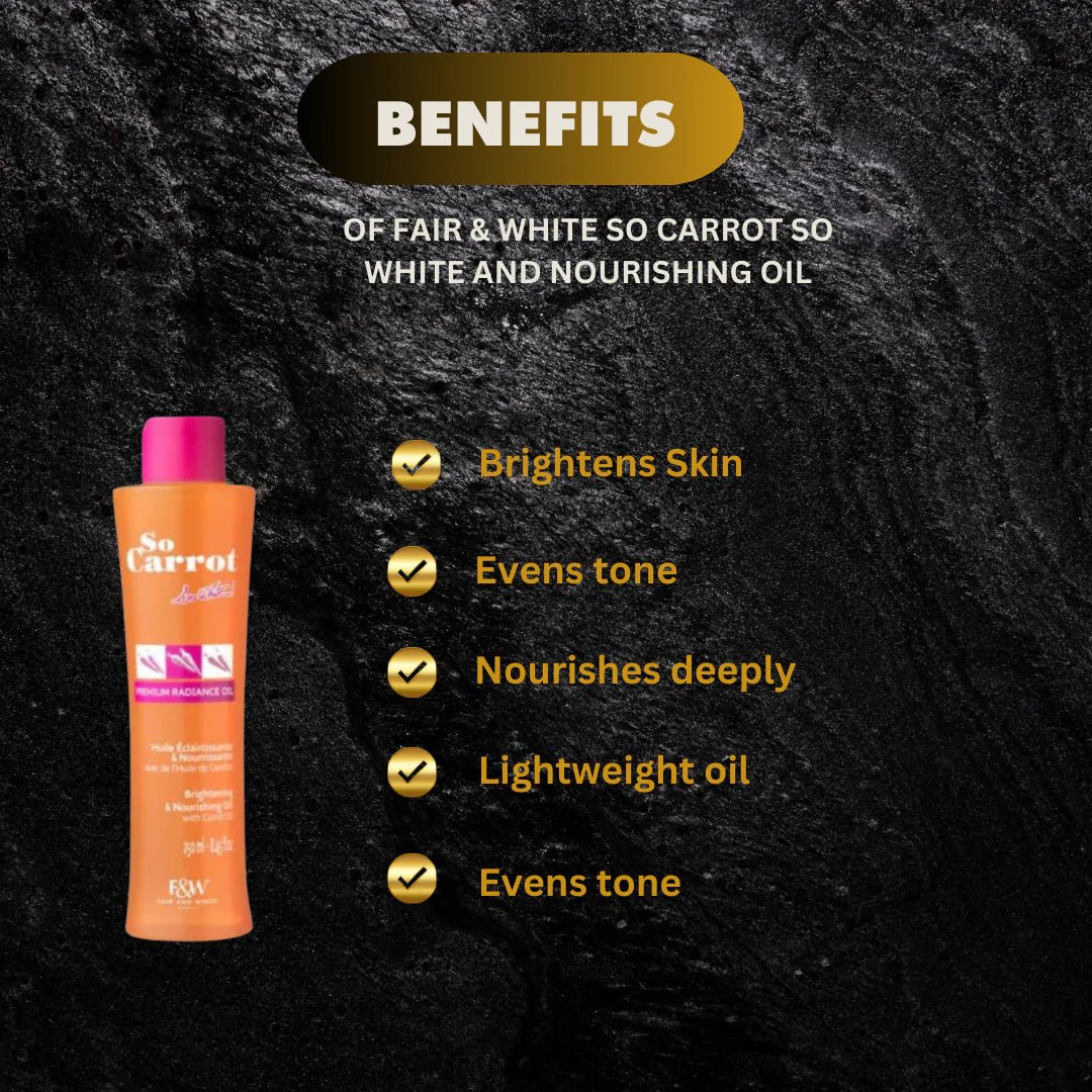Fair & White So Carrot Nourishing Body Oil with Carrot Oil 8.45 oz - OUMY