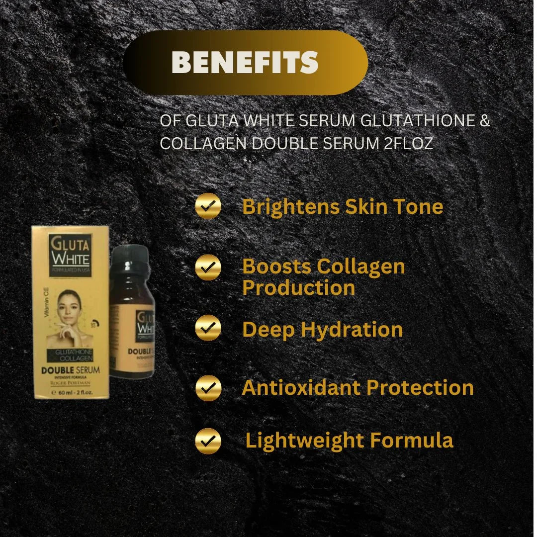 Gluta White Double Serum with Glutathione & Collagen 2 fl oz - OUMY