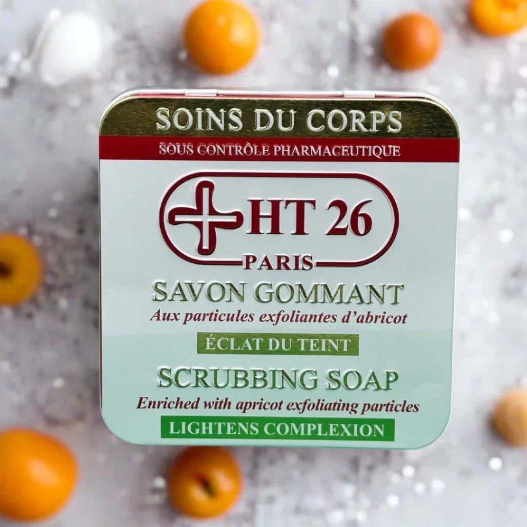 HT26 Apricot Exfoliating Scrub Soap 200g – Gentle Smoothing Cleanser - OUMY