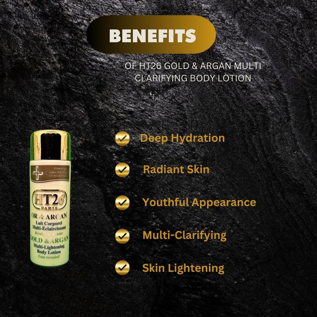 HT26 Gold & Argan Body Lotion 500ml - OUMY