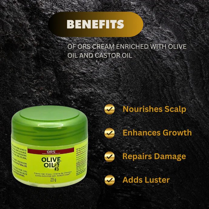 ORS Olive & Castor Oil Enriched Hair Cream 225g / 8oz - OUMY