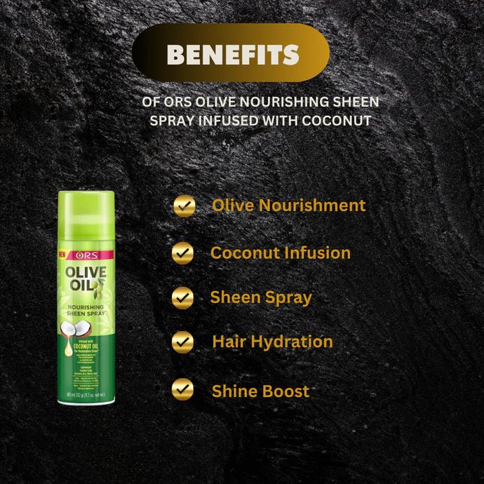 ORS Olive Nourishing Sheen Spray Infused with Coconut 11.7oz - OUMY